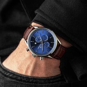 Vincero Watch Chrono S Blue/Brown 40MM